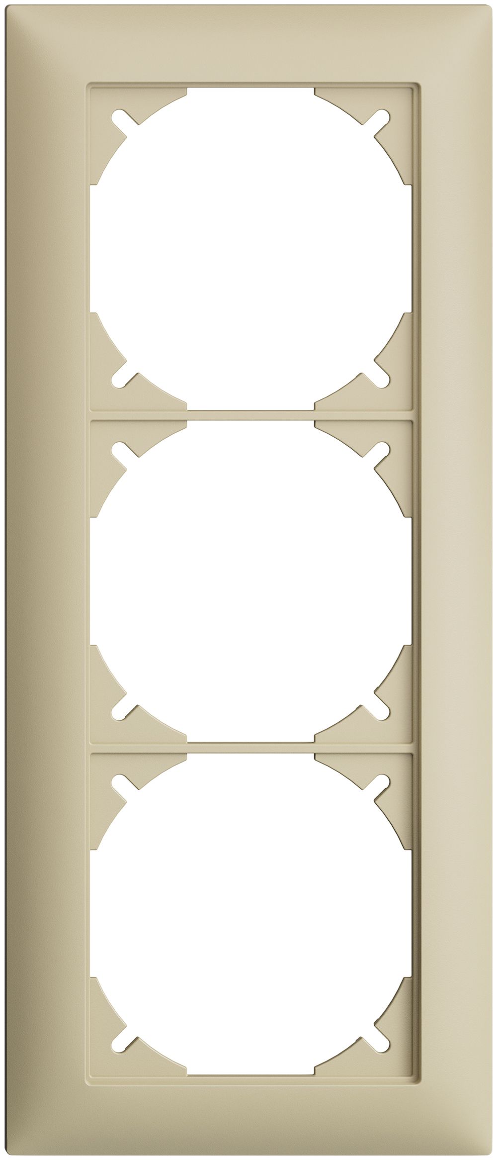 Cadre de recouvrement EDIZIOdue 1×3 vanille