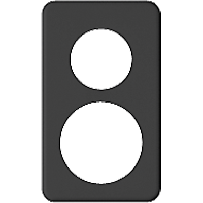 Placca di copertura I-I 43 +58mm nero