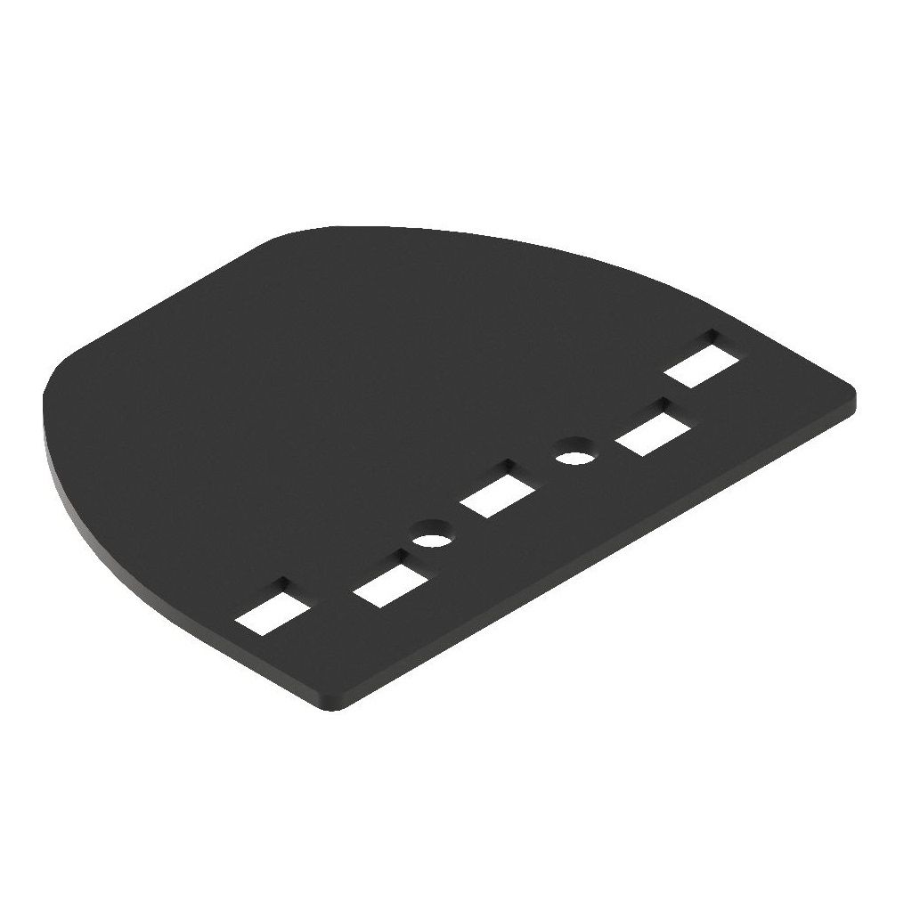 Piastra laterale nera TopFix 200 Sistema di inserimento