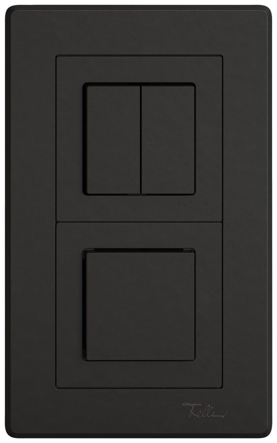 Combinazione INC EDIZIO.liv SNAPFIX® 2×1 156×96mm sch 1/3+3/1L+sch 3/1L nero