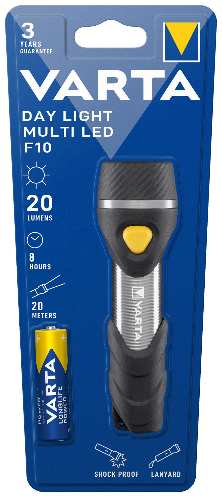 Lampe de poche LED VARTA Day Light F10 20lm 1×AA