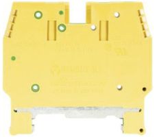 Morsetto di terra componibile WK 0.5…6mm² 4×vite 1 piano guida 35mm verde/giallo