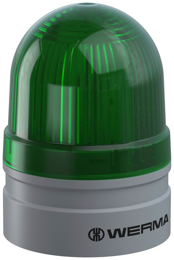 Blitz- und Dauerleuchte WERMA Mini TwinLIGHT, 12VAC/DC, grün