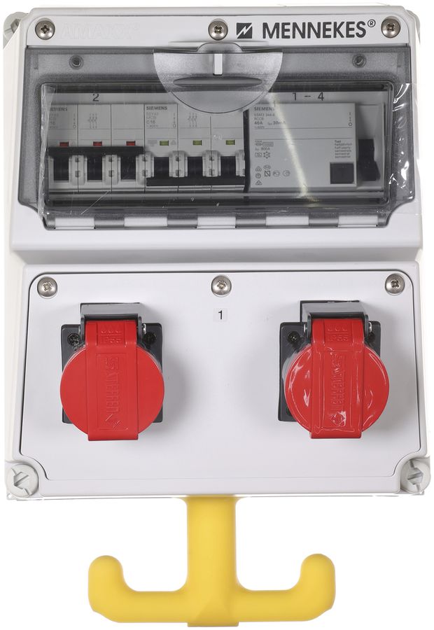 Stromverteiler Amaxx 40A 30mA 2×CEE16 2×T23 2×T25 IP44 gu