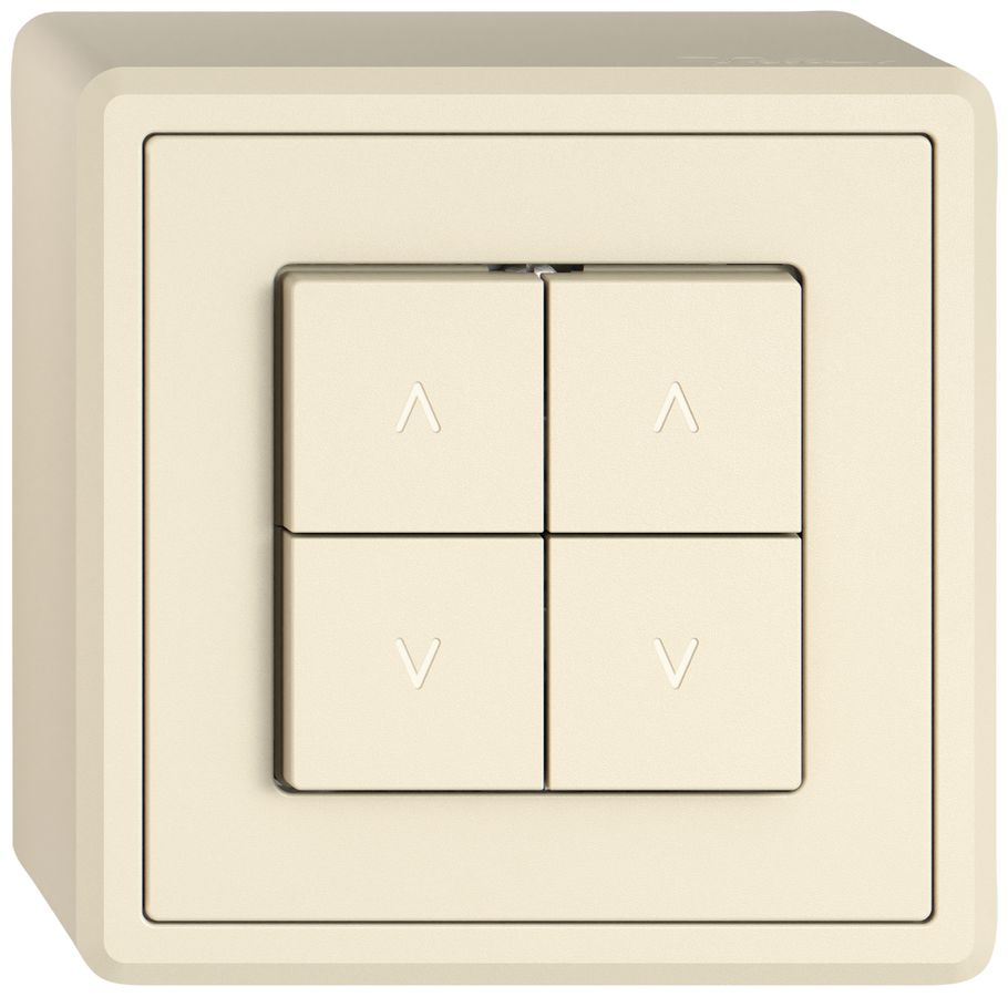 Interruttore p.tapparelle AP EDIZIO.liv SNAPFIX® 10A 250V 4 tasto 2 canali cr