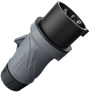 Stecker CEE PowerTOPXtra R 16A IP54 5P 7h 500V Ø68×163mm schwarz