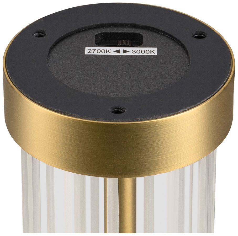 LED-Tischleuchte SLV QUIMERA 4.3W 110lm 927/930 Schalter Ø80×277mm Messing