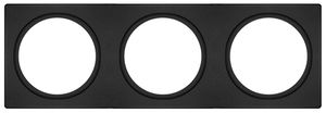 Abdeckplatte LEDVANCE FRAME Stahl 300×100mm 3×Ø68mm schwarz