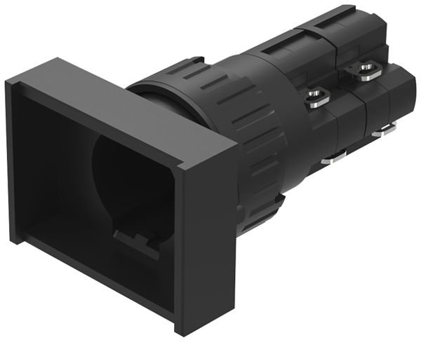 Boîtier pour poussoir lumineux EAO31 haut 18×24mm Ø16mm 2O 2F IP40