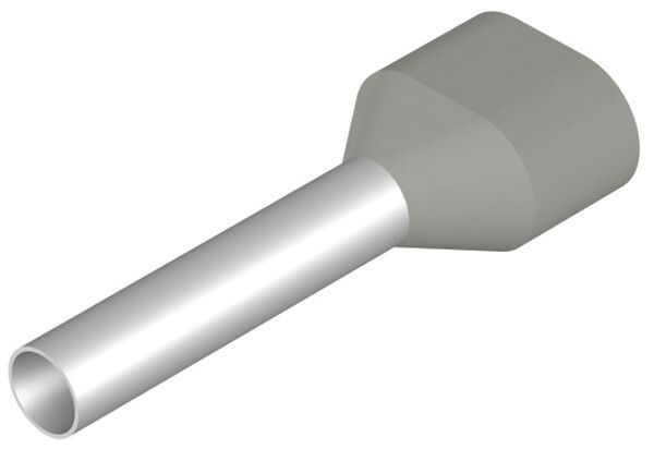 Capocorda doppio Weidmüller H isolato 2×4mm² 18mm grigio DIN sciolto