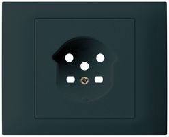 EB-Frontset Hager kallysto für Steckdose G3 1×T15 Abdeckrahmen steckbar schwarz