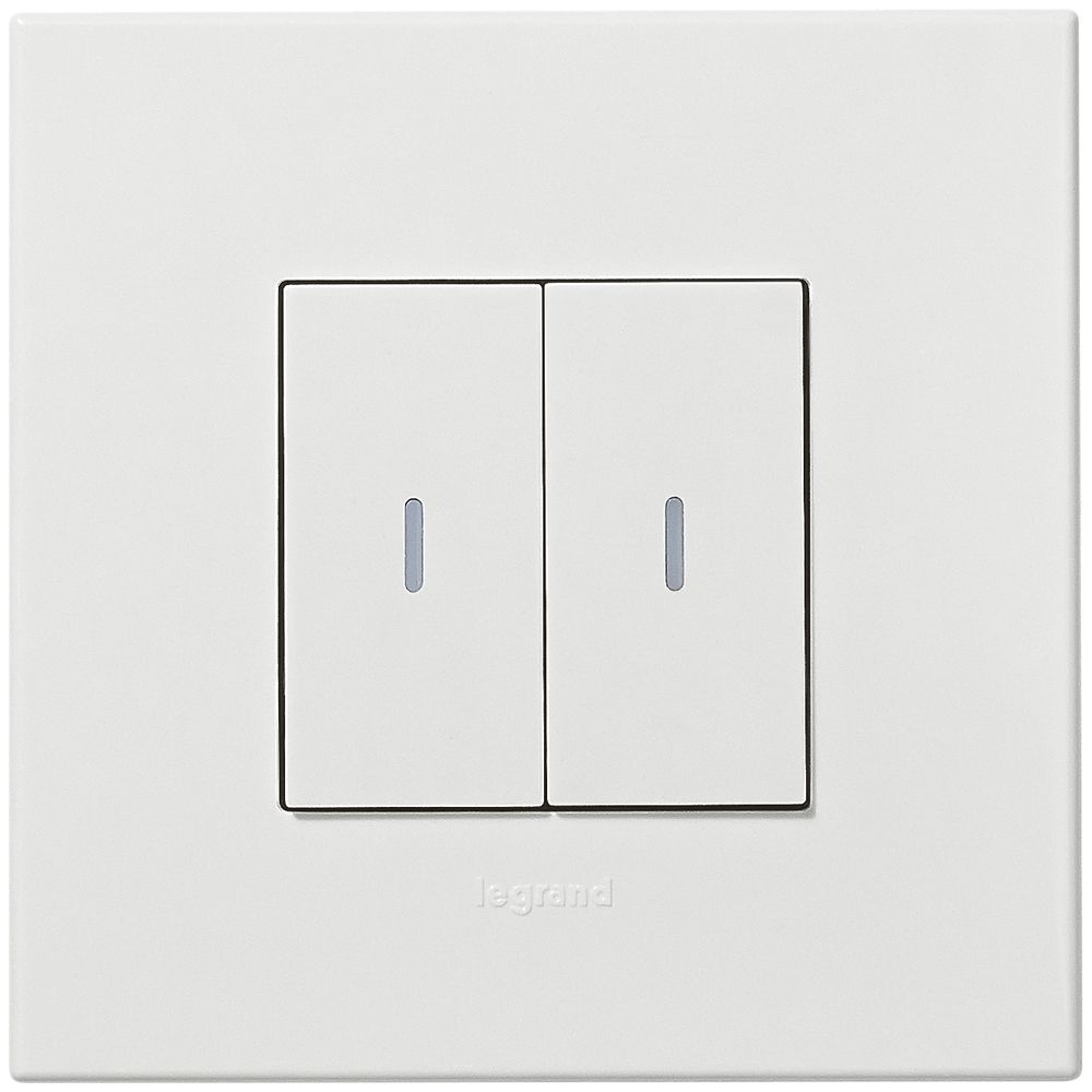 AP-Doppel-Leucht-Drucktaster ARTEOR, Orientierung, weiss