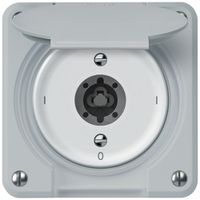 Interrupteur à clé ENC robusto interrupteur 3×1 pôle 16A 250V 86×86mm gris