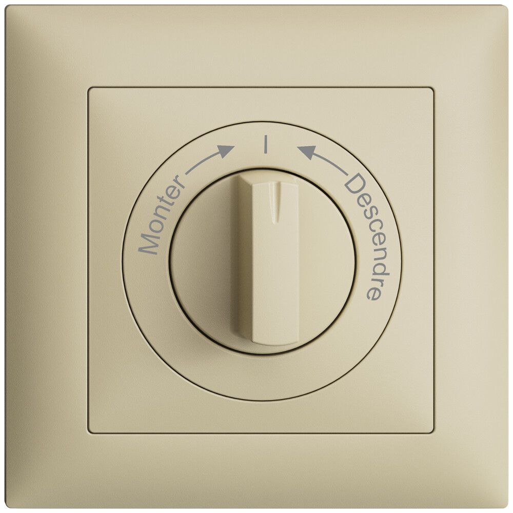 Kit front.Monter->I<-Descendre EDIZIOdue 88×88mm vanille