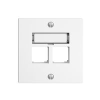 Montageset S-One EDIZIOdue F für 2×RJ45 gerade, weiss