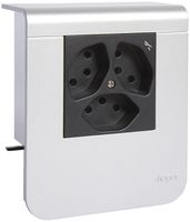 Geräteträger Hager für SL20055 Dekor Aluminium, 3×T13 1×S