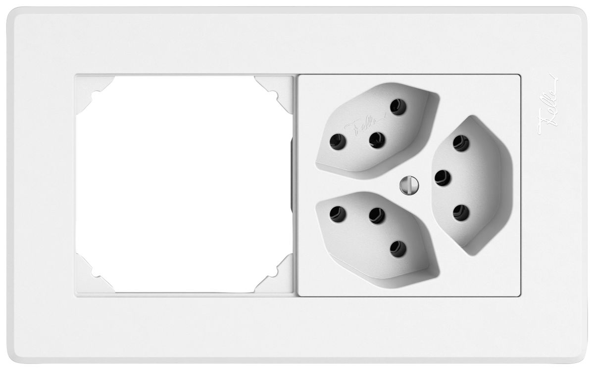 Combinaison ENC EDIZIO.liv SNAPFIX® 1×2 96×156mm vide+3×T13S blanc