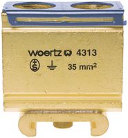 Schutzleiter-Reihenklemme Woertz 10…35mm² Schraubanschluss 2×1 Sonderprofil