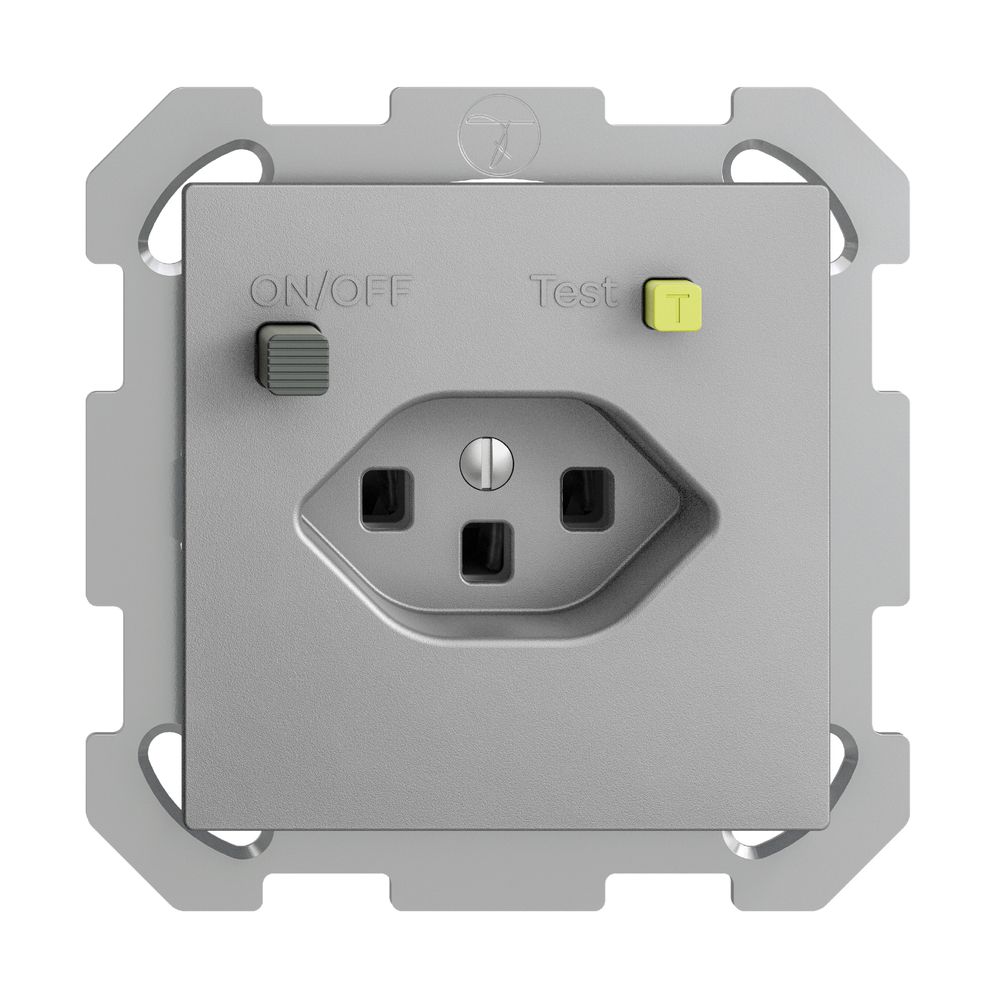 UP-Steckdose EDIZIOdue T23 FI 30mA FM, silver