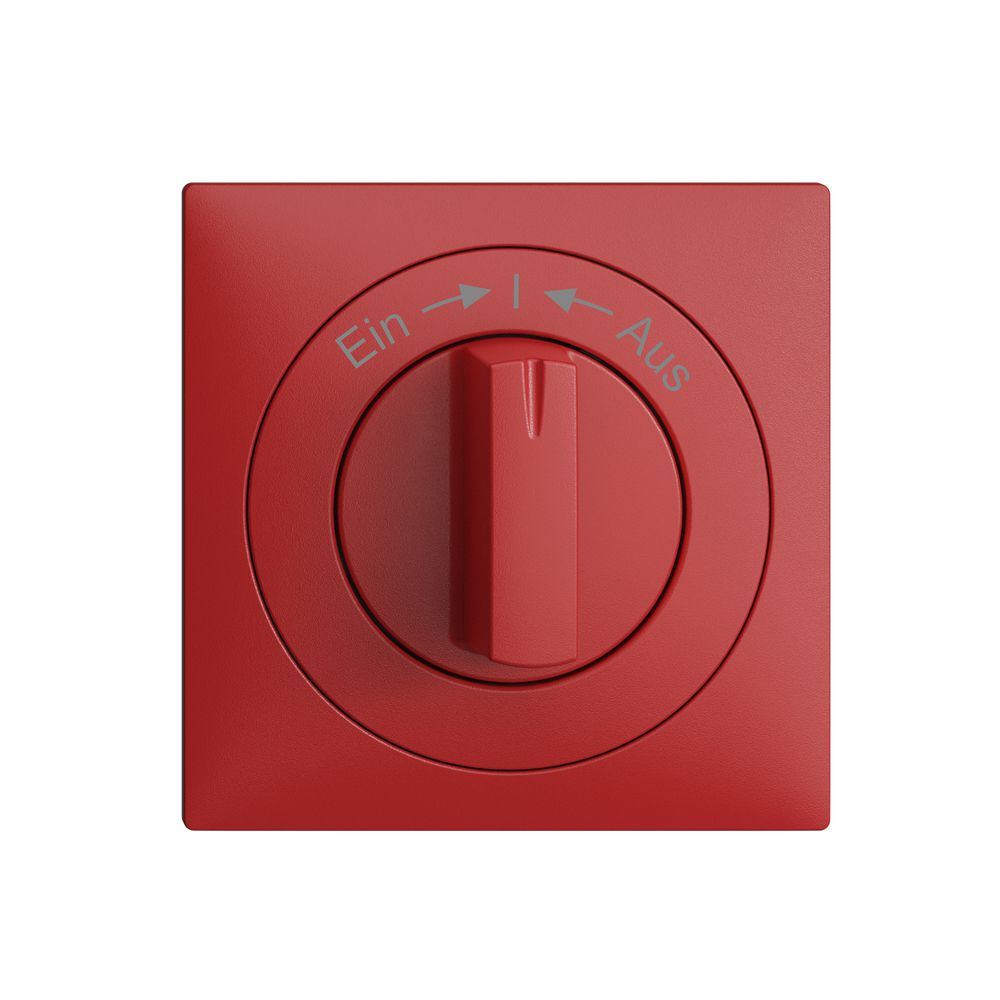 Frontset EDIZIOdue Ein->I<-Aus berry 60×60mm für Schwenktaster