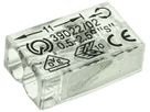 Borne de connexion Woertz 2P 0.5…2.5mm² blanc transparent