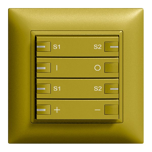 UP-Frontset ON-OFF Dimmer Szene 4T mit LED ZEP EDIZIOdue olive