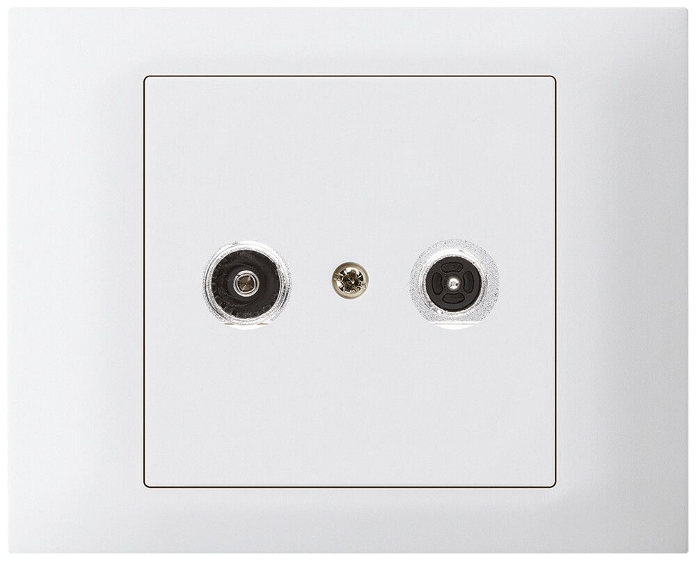 EB-Antennendose kallysto R-TV Bauart T mit EB-Dose G3 11dB 2GHz weiss