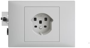 EB-Steckdose EDIZIOdue T25 16A hellgrau 53mm, Schraubklemme