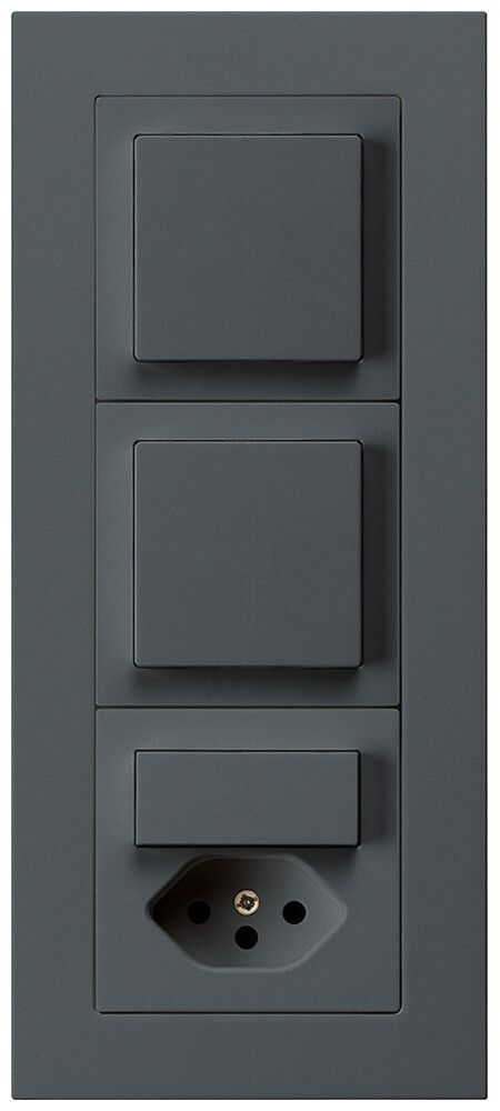 UP-Kombination kallysto.pro Gr.I-I-I vertikal 2×Schalter S3+S3/Typ 13 anthrazit