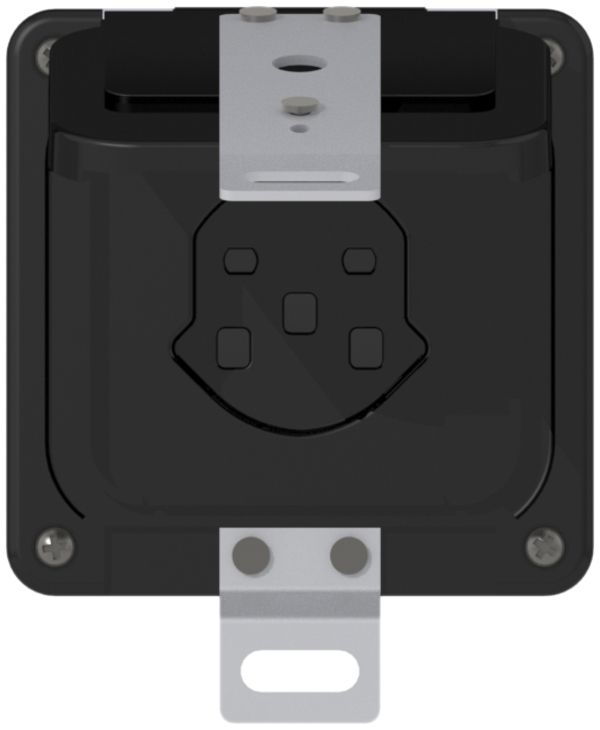 UP-Steckdose SUPRA NUP T25 schwarz abschliessbar