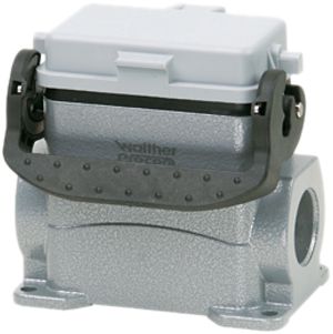 Sockelgehäuse Walther PROCON P711610MS, Stutzen 1×M20, Klappdeckel, H=53mm, Al