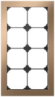 UP-Abdeckrahmen EDIZIO.liv prestige SNAPFIX® 4×2 154×274mm Messing