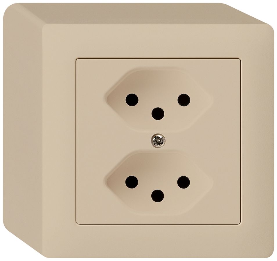 AP-Steckdose kallysto 2×T13 beige