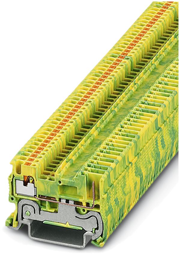Borne de protection 0.14…1.5mm² connexion Push-in vert/jaune PT 1.5/S/1P-PE