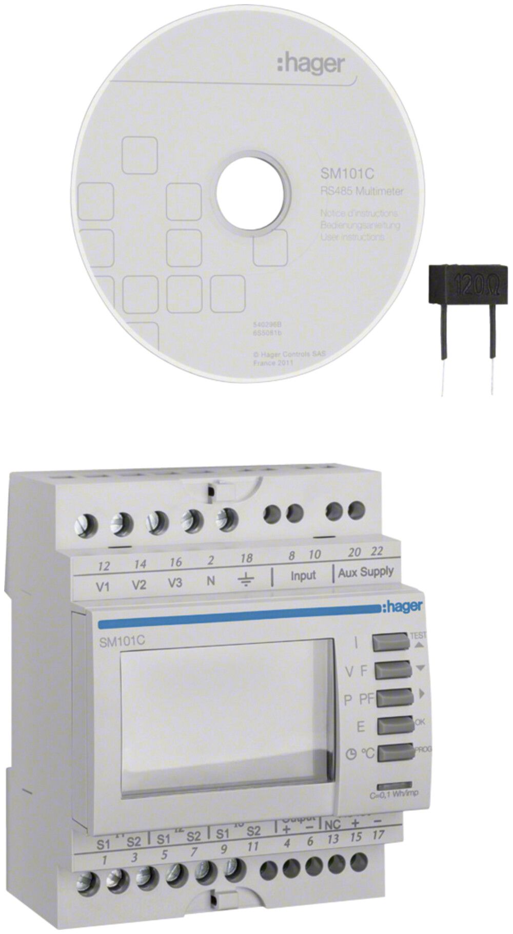 Apparecchio di misura multifunzione AMD Hager SM101C