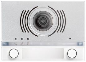 Plaque frontale p.module caméra et de haut-parleur Urmet Alpha, 2×bouton IP55 bc