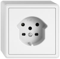 AP-Steckdose EDIZIO.liv SNAPFIX® 1×T15 ws