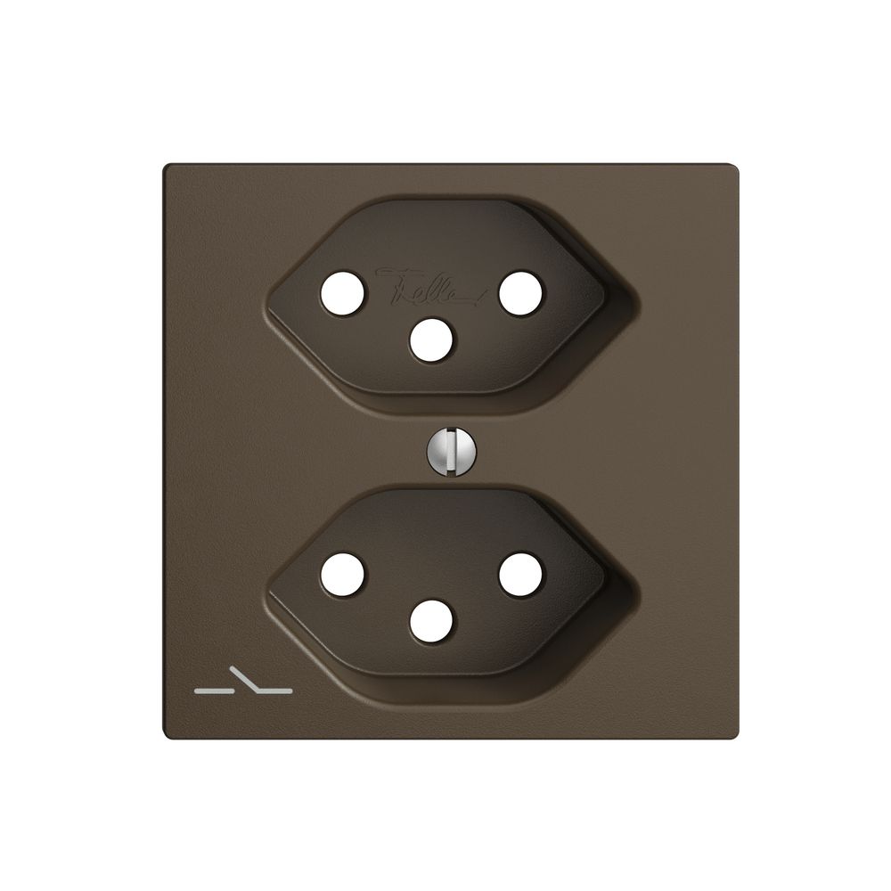 Frontplatte EDIZIOdue 2×T13 coffee mit Shutter