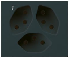 FLF-Steckdose Hager 3×Typ 13 1×S D schwarz