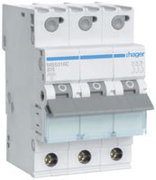 Disgiuntore Hager MCB quickconnect 3P 400V tipo B 16A Icn 6kA 3UM