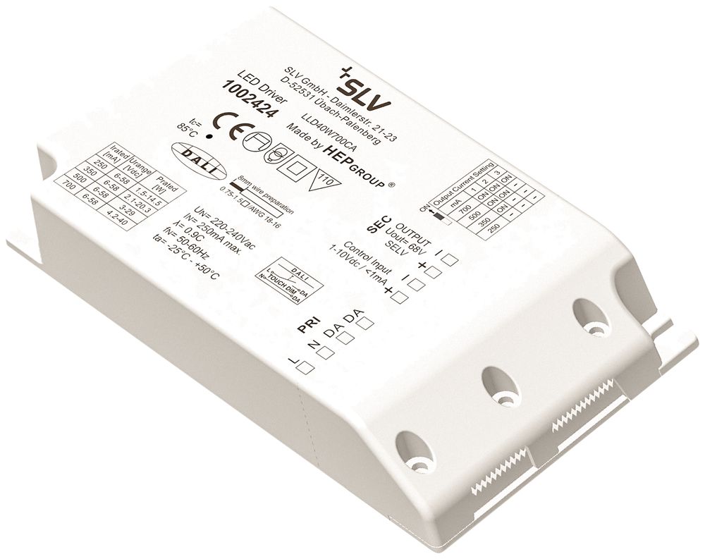 Convertitore LED SLV MEDO 400 40W, 250…700mA, 6…58V,  DALI/1…10V