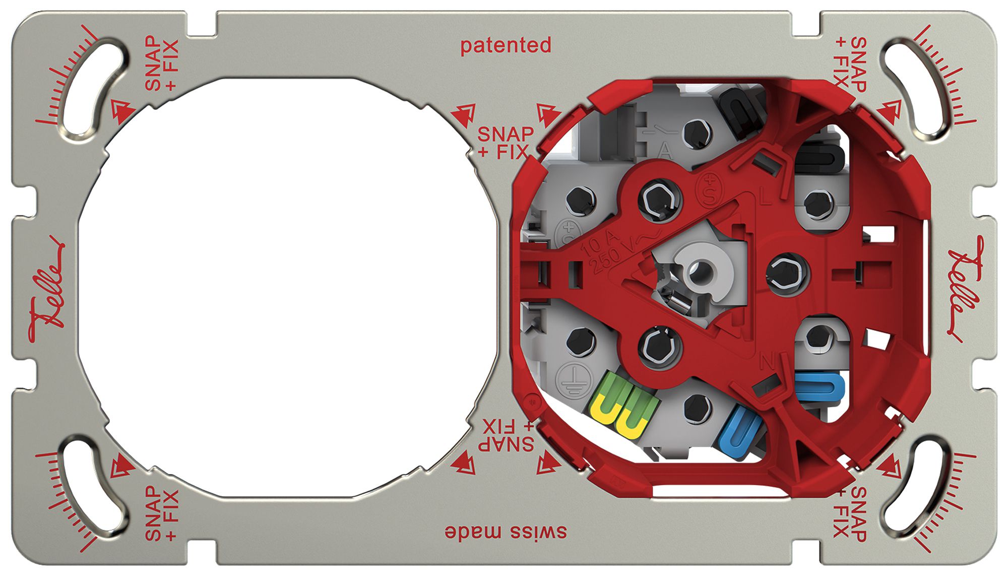 Combinaison ENC Feller SNAPFIX® horizontal vide - 3×T13