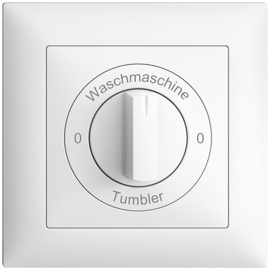 Frontset 0-Waschmaschine-0-Tumbler EDIZIOdue 88×88mm weiss