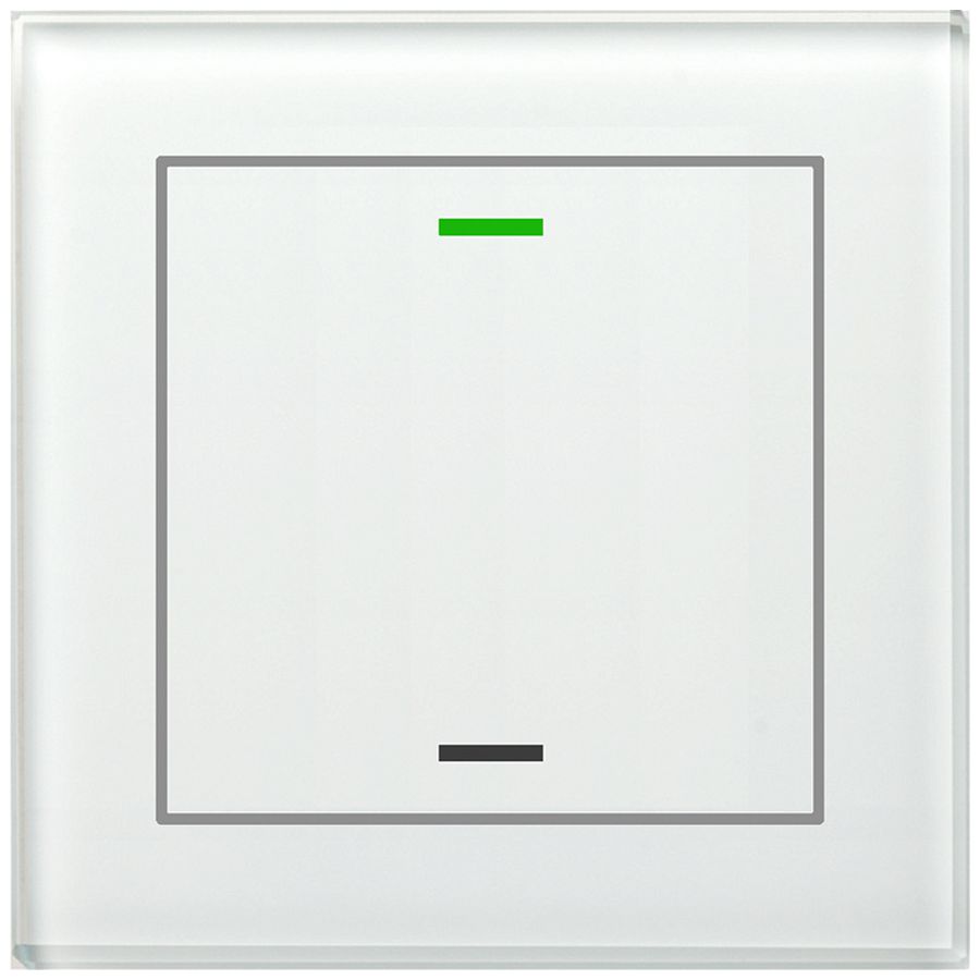 Pulsante KNX RGBW INC MDT BE-GTL1TW.01 1t/2a temp.vetro bianco "neutrale"