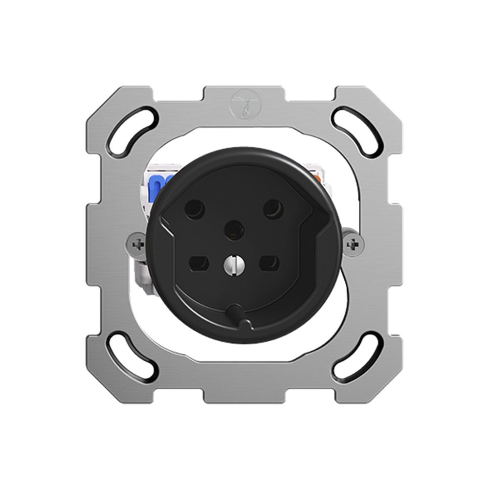 UP-Steckdose FH T15 schwarz, mit Steckklemmen