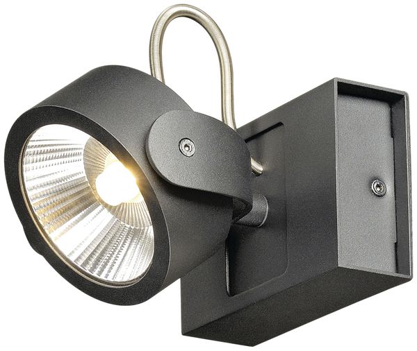 LED-Decken-/Wandleuchte SLV KALU 1, 17W 3000K dimmbar 60° IP20 schwarz