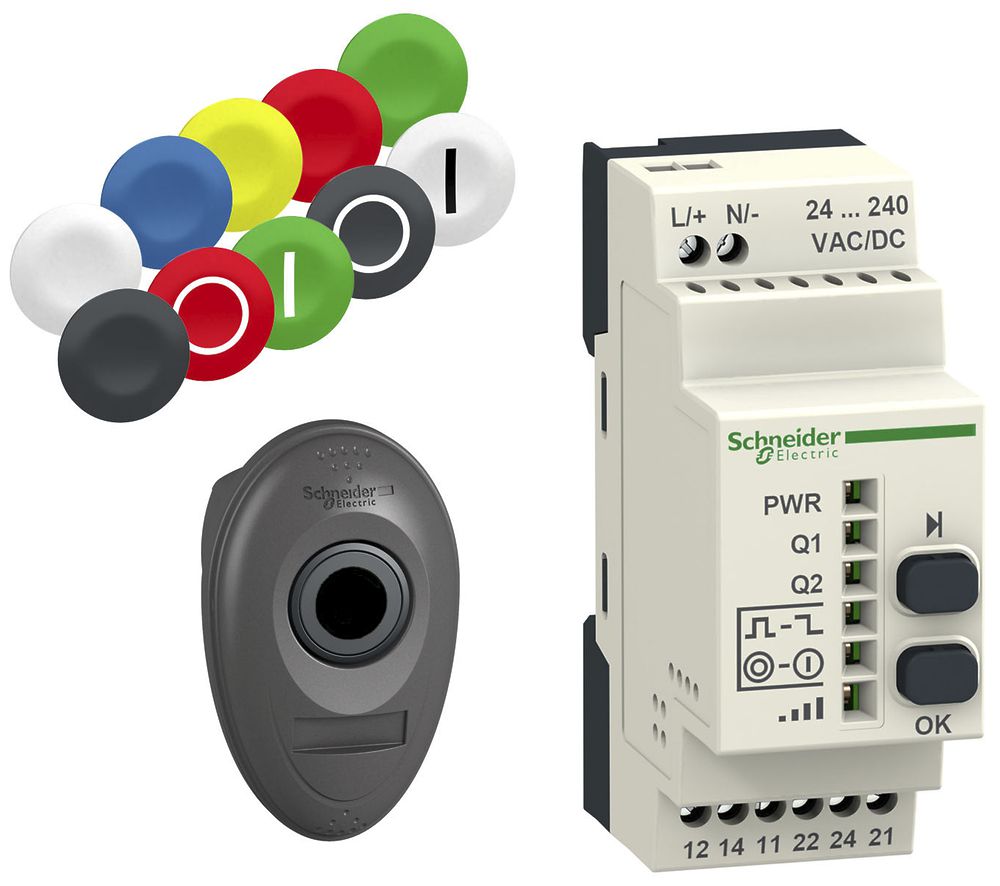 Pulsante e ricevitor.RF kit Schneider Electric 24…240VUC, sintetica