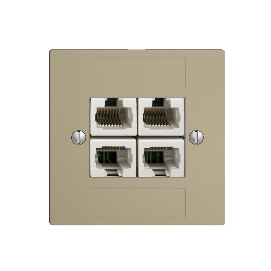 UP-Dose 4×RJ45/u 4P getr. EDIZIOdue sand ITplus