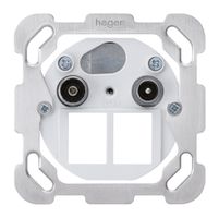 Einsatz zu Antennendose R/TV HMS Hager Bauart F 23dB