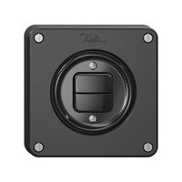 Storentaster NEVO, 1-Kanal, Einbautiefe 18 mm, 87×87 mm, schwarz